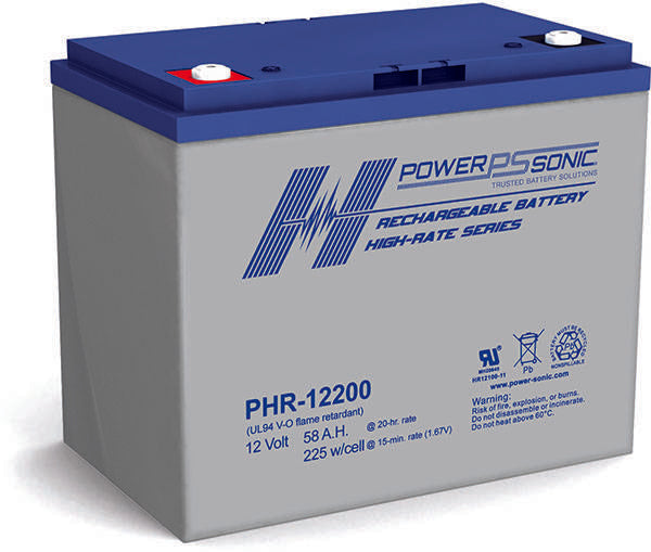 PHR-12200 FR - 12.0V 225W/Cell Rechargeable SLA Battery