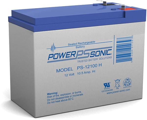 PS-12100H - 12V 10.5Ah Rechargeable SLA Battery