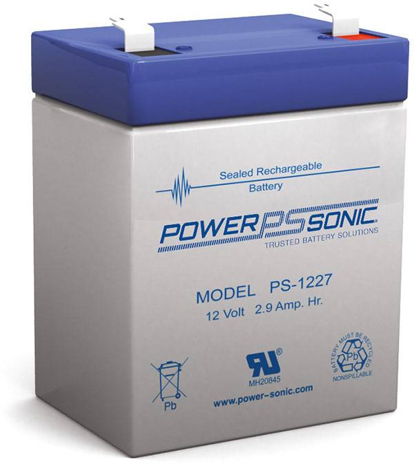PS-1227 - 12V 2.9Ah Rechargeable SLA Battery