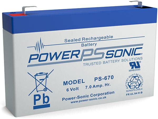 PS-670 - 6V 7Ah Rechargeable SLA Battery
