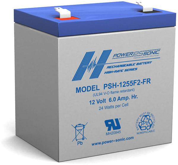PSH-1255 FR - 12.0V 24W/Cell Rechargeable SLA Battery