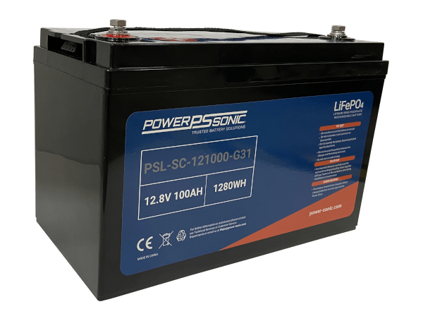 PSL-SC-121000-G31 - 12.8V 100Ah Rechargeable LiFePO4 Battery