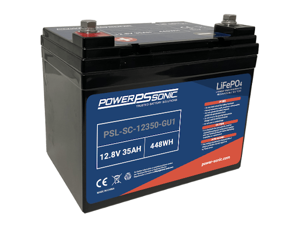 PSL-SC-12350-GU1 - 12.8V 35Ah Rechargeable LiFePO4 Battery