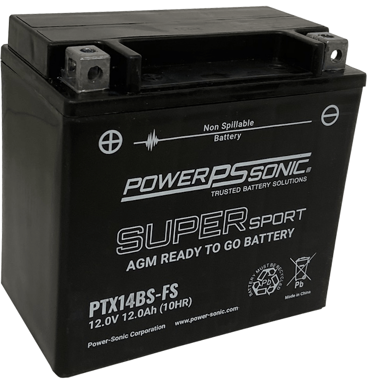 PTX14BS-FS - 12V 200CCA Rechargeable SLA Powersports Battery