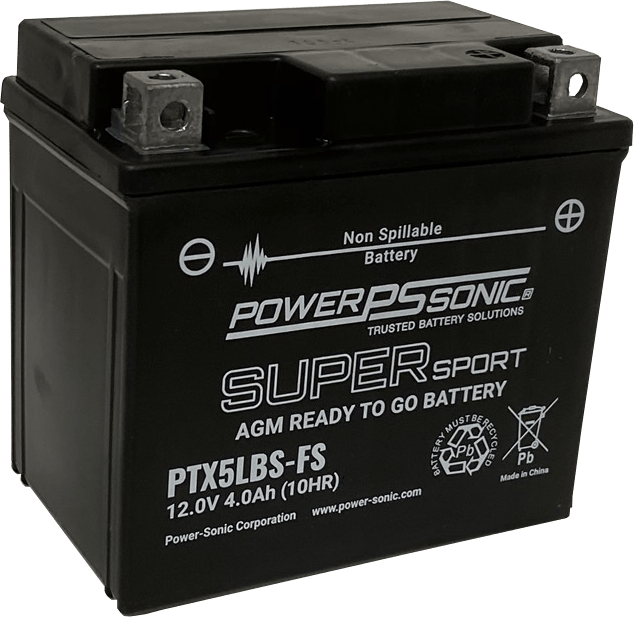 PTX5LBS-FS - 12V 80CCA Rechargeable SLA Powersports Battery