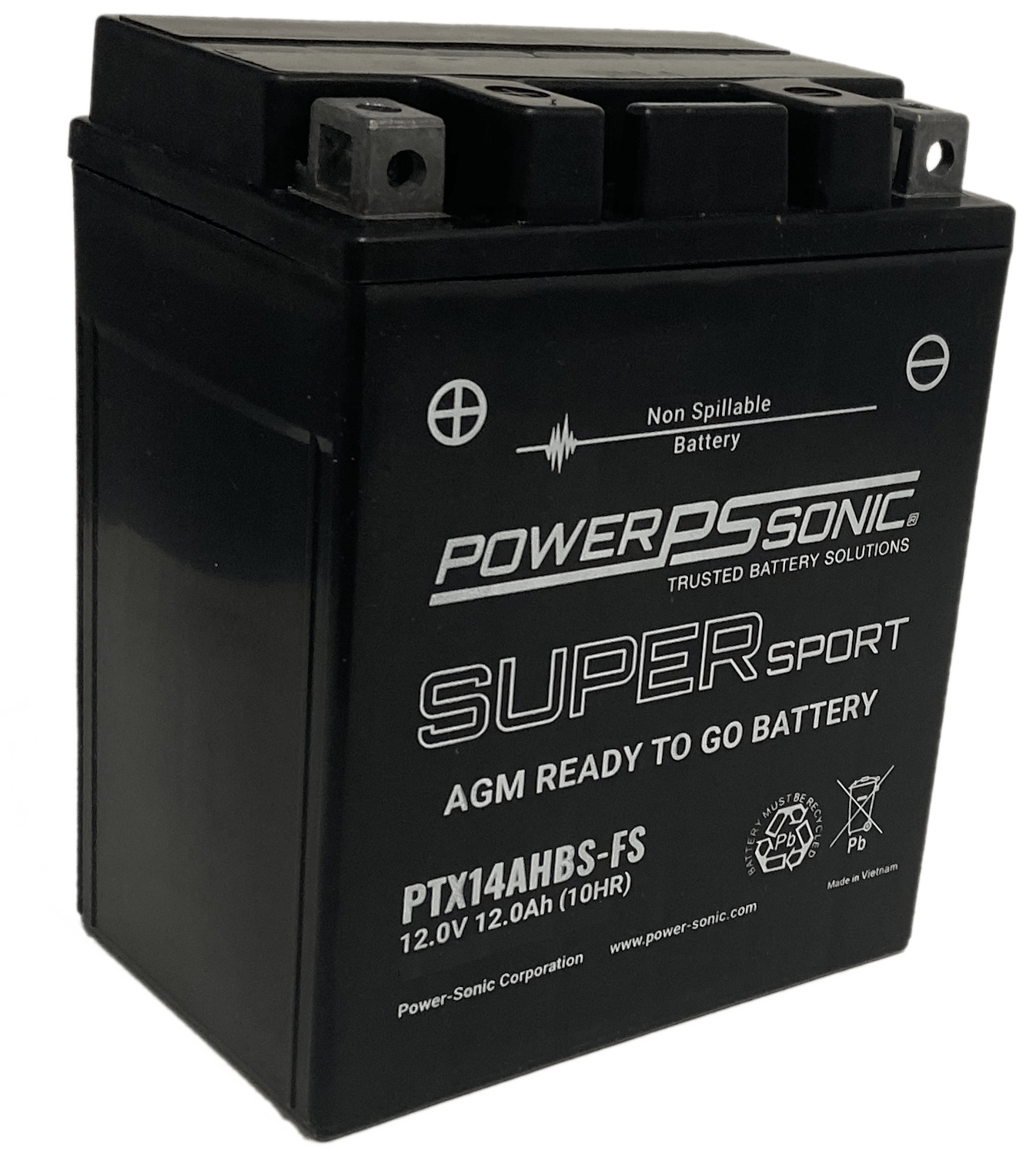 PTX14AHBS-FS - 12V 210CCA Rechargeable SLA Powersports Battery
