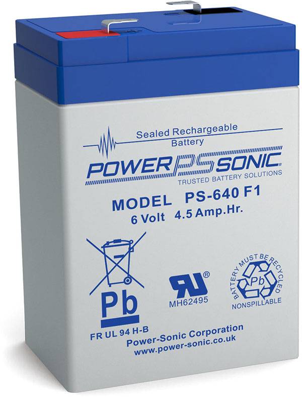 PS-640 - 6V 4.5Ah Rechargeable SLA Battery