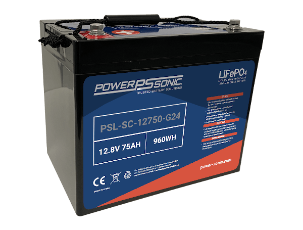 PSL-SC-12750-G24 - 12.8V 75Ah Rechargeable LiFePO4 Battery