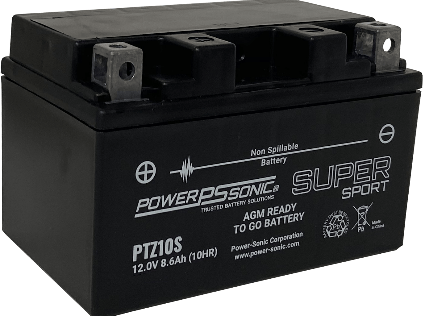 PTZ10S - 12V 184CCA Rechargeable SLA Powersports Battery